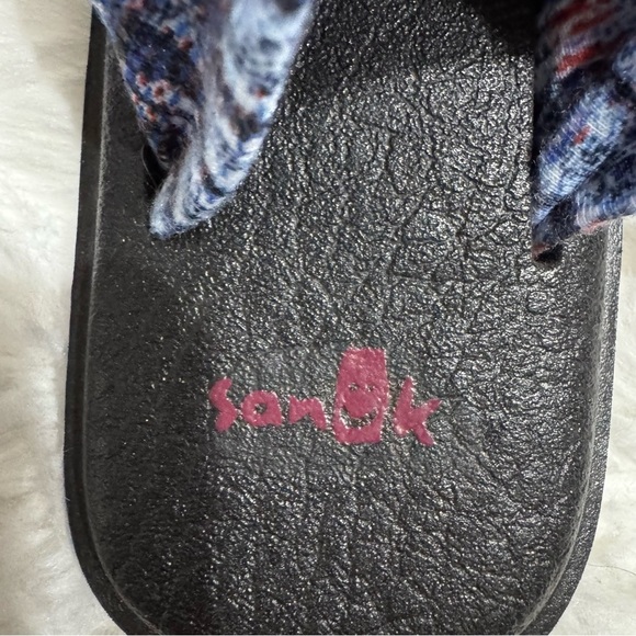 Sanuk Black and Blue Yoga Slingback Sandals Size 5 - Picture 3 of 6